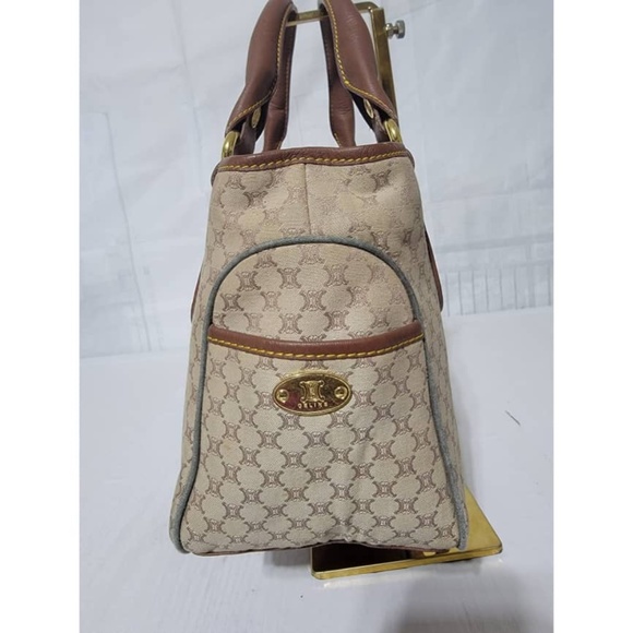 Authentic Celine Macadam Canvas and Leather Boogie Tote Bag Beige/Brown - Picture 8 of 13